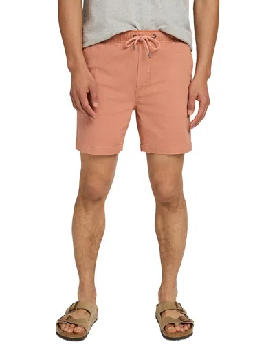Faherty Linen-blend Essential Drawstring Short In Pink