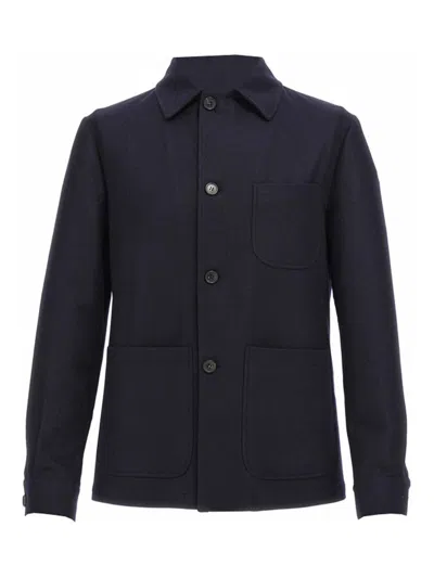 Corneliani Button-up Pocket-details Jacket In Blue