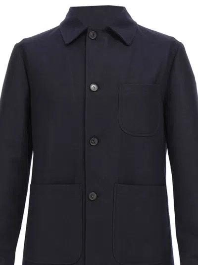 Corneliani Button-up Pocket-details Jacket In Blue