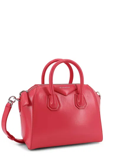Givenchy Mini Leather Shoulder Bag With Structured Shape In Pink