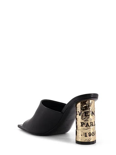 Givenchy Leather Sandals Open Squared Toe Heel In Black