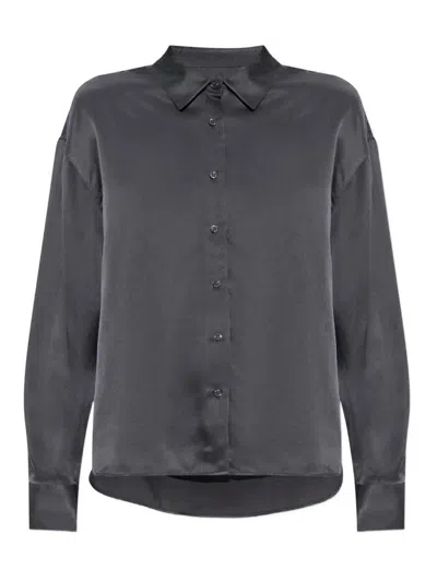 Iro Button-down Silk Shirt In Black