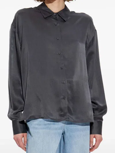 Iro Button-down Silk Shirt In Black