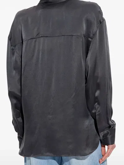 Iro Button-down Silk Shirt In Black