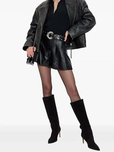 Iro Belt Loop Shorts In Black