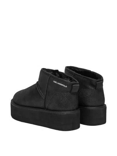 Karl Lagerfeld Thermo Pull-on Ankle Boots In Black