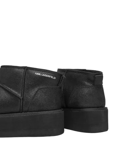 Karl Lagerfeld Thermo Pull-on Ankle Boots In Black