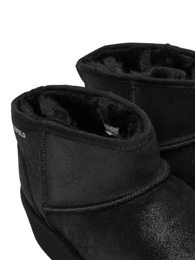 Karl Lagerfeld Thermo Pull-on Ankle Boots In Black