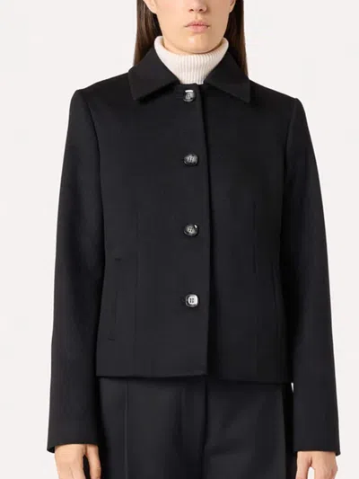 Lardini Single-breasted Wool Jacket In Black