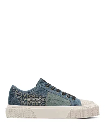 Marc Jacobs The Patchwork Denim Low-top Sneakers In Blue