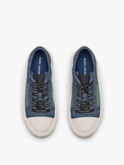 Marc Jacobs The Patchwork Denim Low-top Sneakers In Blue