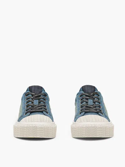 Marc Jacobs The Patchwork Denim Low-top Sneakers In Blue