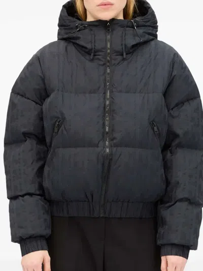 Msgm Hooded Jacket In Black