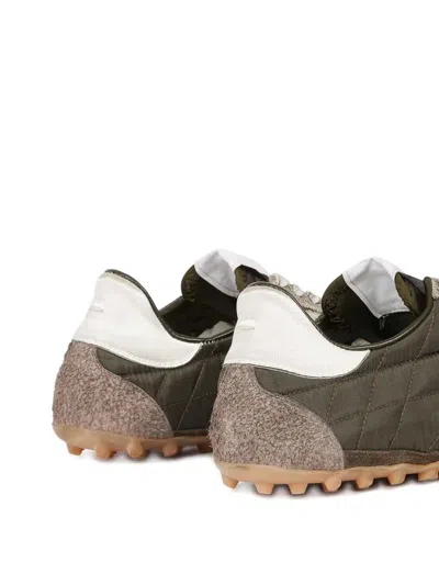 Maison Margiela Womens Khaki Sprinters Leather And Suede-trimmed Nylon Trainers Eur 37 / 4 Uk In Multi