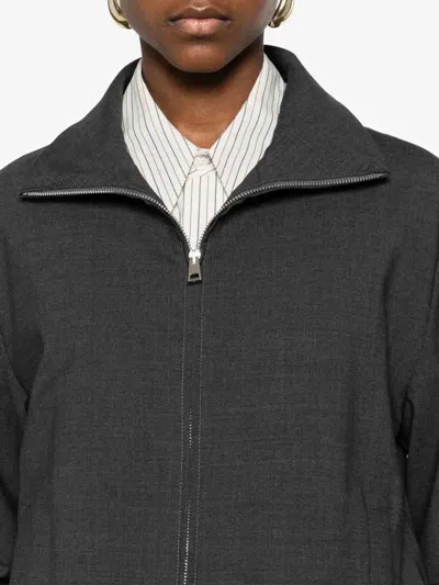 P.a.r.o.s.h Wool Bomber Jacket In Gray