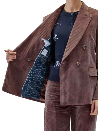 Paul Smith Jacket In Brown
