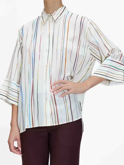 Paul Smith Silk Shirt In Multi