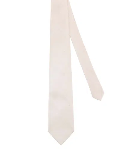 Tom Ford Silk Patterned Tie In Neutral