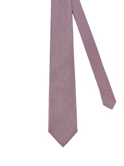 Tom Ford Patterned Silk Tie In Pink