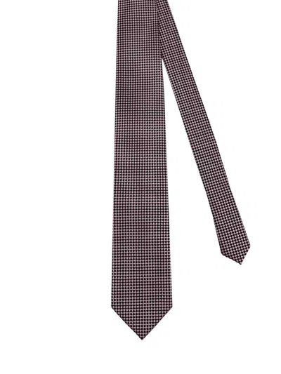 Tom Ford Patterned Silk Tie In Pink
