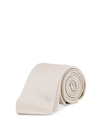 Tom Ford Patterned Silk Tie In White