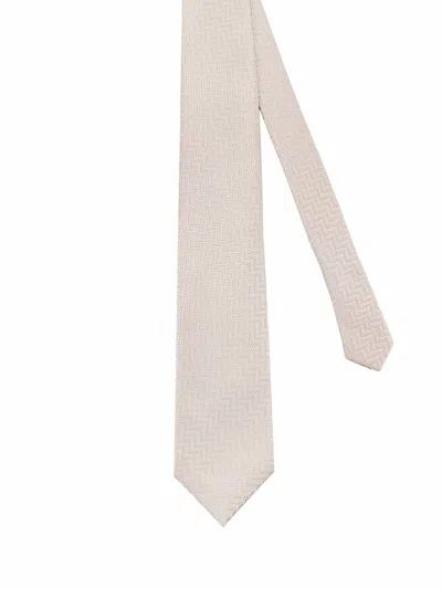 Tom Ford Patterned Silk Tie In White