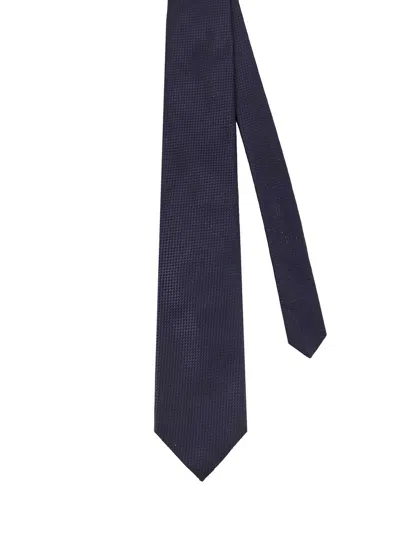 Tom Ford Silk Patterned Tie In Blue
