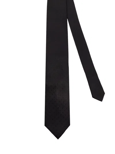 Tom Ford Patterned Silk Tie In Black