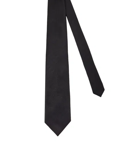 Tom Ford Patterned Silk Tie In Black