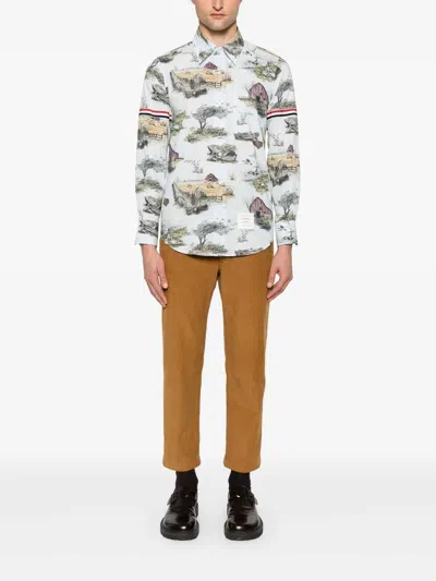 Thom Browne Multicolor Printed Shirt In Multi