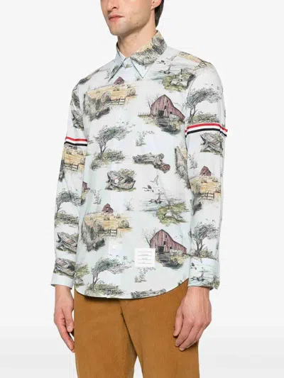 Thom Browne Multicolor Printed Shirt In Multi
