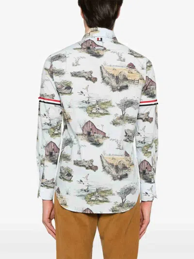 Thom Browne Multicolor Printed Shirt In Multi