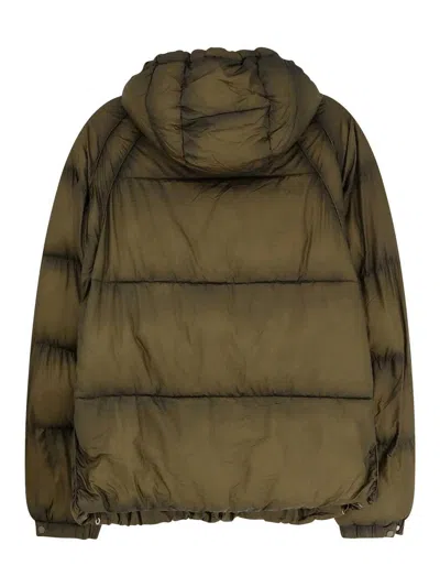 Represent Padded And Quilted Nylon Down Jacket In Green
