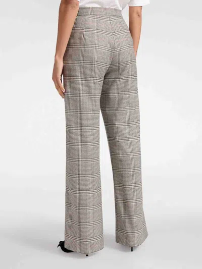 Elena Miro' Check-pattern Trousers In Brown