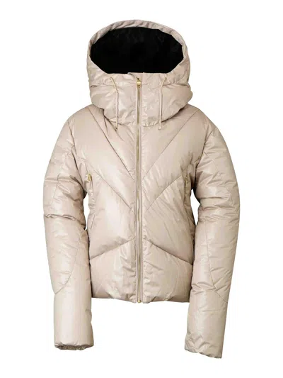 Phenix Irregular Nude Polyester Ski Jacket In Neutral