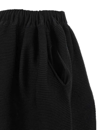 Issey Miyake Black December Moving Knit Midi Skirt