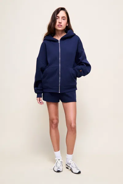 Danielle Guizio Ny Fleece Short In Blue