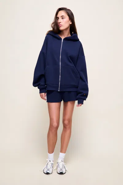 Danielle Guizio Ny Fleece Short In Blue