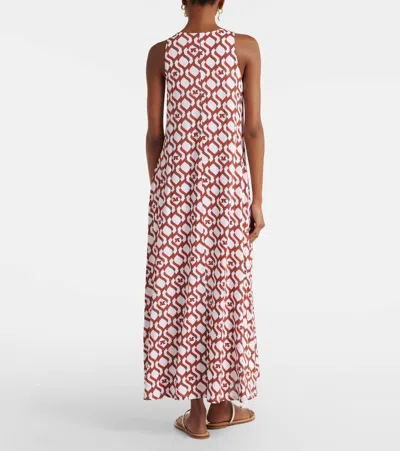 Max Mara Paste Printed Midi Dress In Red