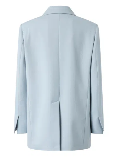 Pinko Blazer Double Breasted Notched Lapels Pockets In Blue