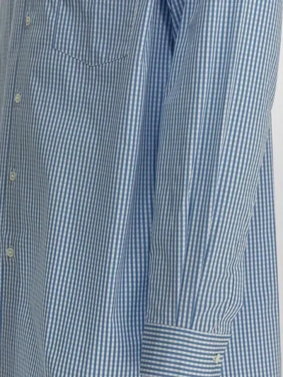 Comme Des Garçons Button Down Collar Shirt Front Pocket In Blue