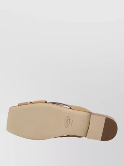 Tod's Women Brown Leather Sandals, 7.5/8.5 Luxury Sandals & Floaters For Women Darveys