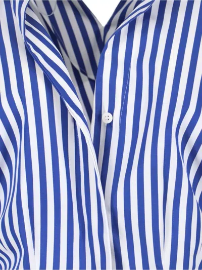 Givenchy Long Sleeve Striped Shirt Buttoned Cuffs Collar In Blue