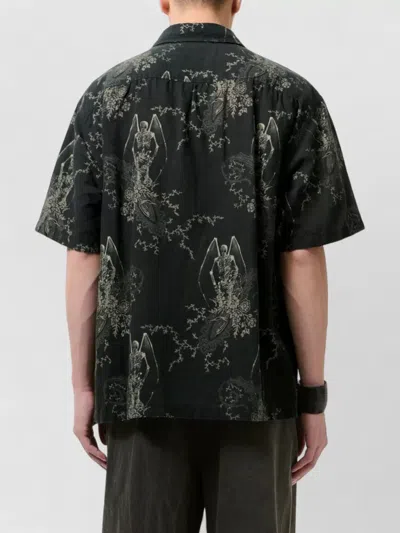 Our Legacy Mens Death Paisley Print Graphic-print Short-sleeve Cotton And Linen Shirt In Multi