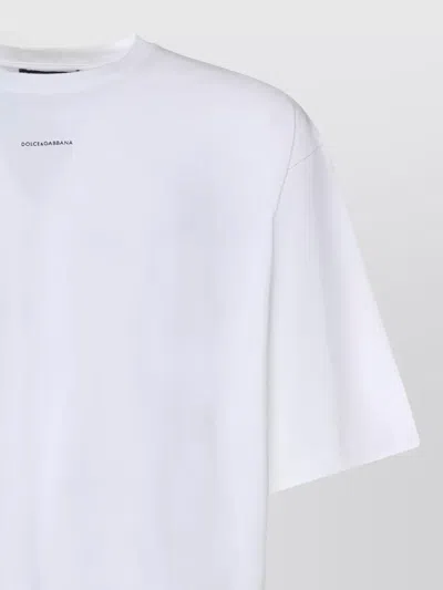 Dolce & Gabbana Men White Cotton Printed Oversized T-shirt In White