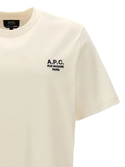 A.p.c. Rue Madame Organic Cotton Jersey T Shirt In White