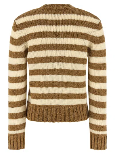 A.p.c. A. P.c. Women Brown Striped Sweater, L Luxury Sweaters & Knitwear For Women Darveys