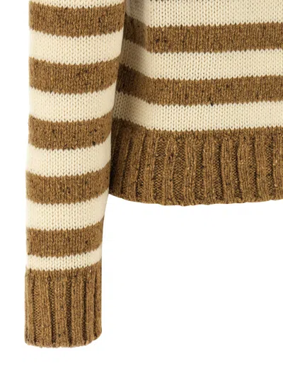 A.p.c. A. P.c. Women Brown Striped Sweater, L Luxury Sweaters & Knitwear For Women Darveys
