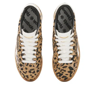 Reebok Club C Grounds Uk Sneakers Vintage Leopard In Brown
