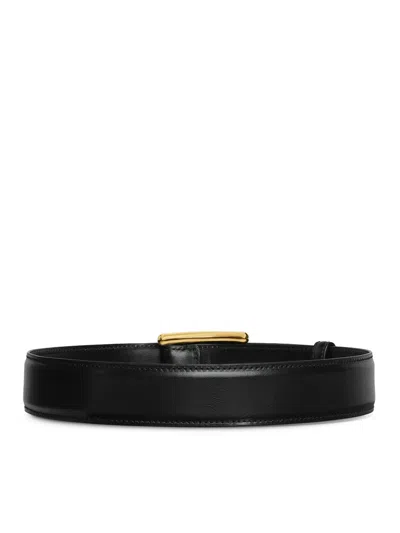 Alaïa Alaia Women Curved Leather Belt In Black
